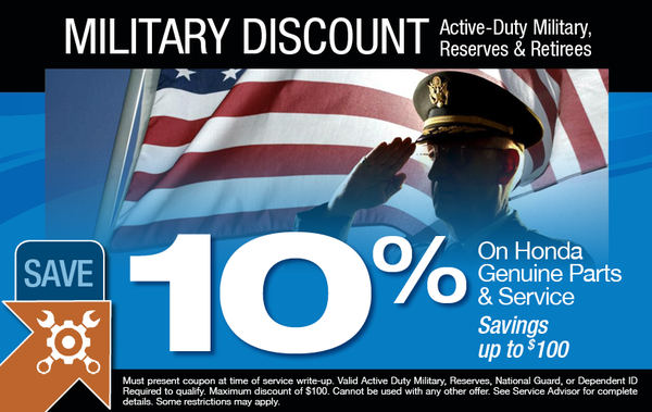 MILITARY DISCOUNT SPECIAL
